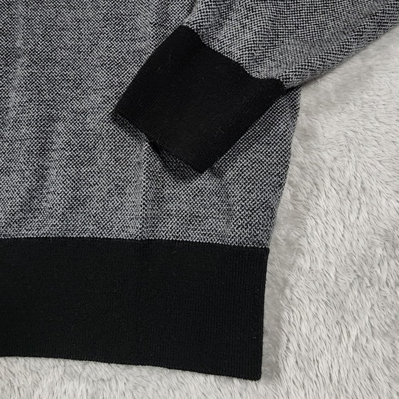 Brooks Brothers Sweater Mens XL Gray Half Zip Mock Neck Merino Wool Prologis - Picture 3 of 14